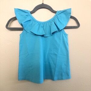 Hanna Anderson Moon And Back Girls Ruffle Sleeveless Shirt Size 5